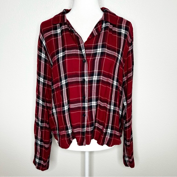 Rails Womens Red Plaid Long Sleeve Button Up Shirt Size L EUC - Picture 1 of 10